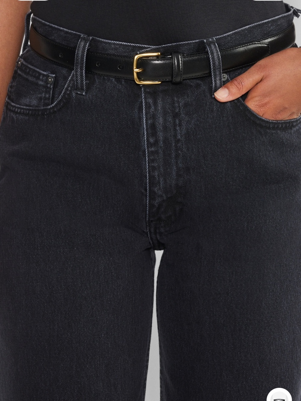 Aritzia Essential Solid Brass Leather Belt